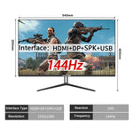 Gaming Monitor 24" - 144hz - 1080P Full HD voor PC Gaming